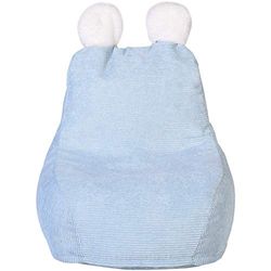 HOME DECO KIDS - Fauteuil Poire Enfant Bleu Ted - 40X62X70 cm - Hauteur D'Assise 23 cm