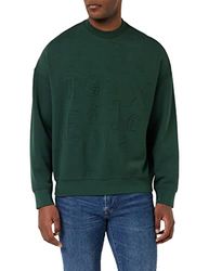 Armani Exchange Heren Embossed Logo Sweatshirt, Green Gables, Extra Large, Green Gables, XXL