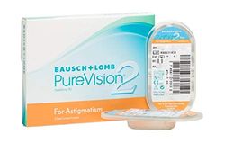 Purevision - BAUSCH + LOMB2 For Astigmatism - Lentes de contacto de reemplazo mensual para Astigmatismo