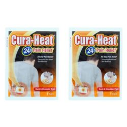 Cura Heat Back Pain Clip Strip (Pack of 2)