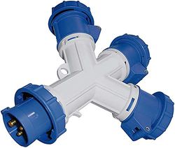 Brennenstuhl 1081580 Distribuidor de 3 tomadas (tomada e 3 tomadas CEE 230 V/16 A 3 polos (IP67)
