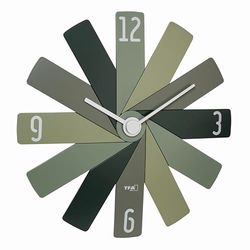TFA Dostmann Box 60.3020.04 Designer Wall Clock, Non-Ticking, Long Battery Life, Suitable for Bedroom/Kitchen/Study-Green, 40 cm