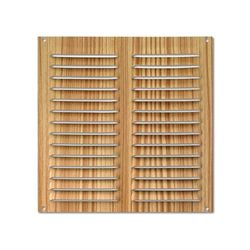VoltShine Grille en Aluminium 200 x 200 mm, Design en Bois Clair, idéale pour la Ventilation et la décoration d'espaces intérieurs.