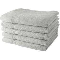 TODAY Lot de 5 Draps de Bain 70x130 cm 100% Coton - Craie