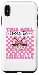 This Girl Loves Her Chinchilla Pet Pink Coquette Bow Case for iPhone XS Max