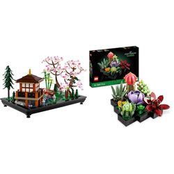 LEGO 10315 Icons Il Giardino Tranquillo, Kit Giardino Botanico Zen per Adulti con Fiori di Loto & Icons Piante Grasse Artificiali, Set per Adulti, Arredamento Casa