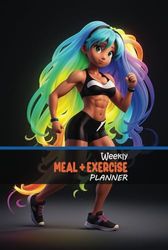 Weekly Meal & Exercise Planner Notebook-061: (6" x 9" - 105 pages-52 Week) | Full Year Daily Diet, Weight Loss, Fitness Notebook for all ages.