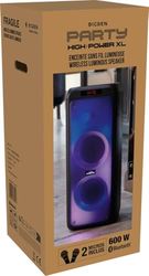 BIGBEN PARTYBTHPXL - Altoparlante portatile Bluetooth potente 600 W Party XL, LED Lights, USB, MicroSD, 2 ingressi per Micro, AUX-IN, telecomando, maniglia per il trasporto, 2 Micri inclusi, nero