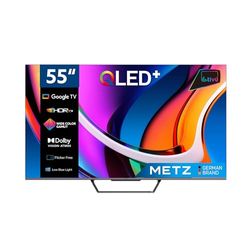 METZ Smart TV, MQD7500Z, 55" (139 cm), QLED, 4K UHD, HDR 10, Google TV, HDMI e USB, Sottile, Moderno, Nero