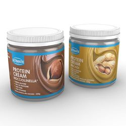 Ultimate Italia - 2 protein cream gusti misti (1 arachidi + 1 nocciolinella) - senza glutine - low carb - 2x250g