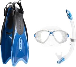 Cressi Palau, Set Pinne Regolabili per Immersioni, Apnea e Snorkeling Unisex Adulto, Azzurro, 41/44 EU