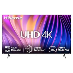 Hisense TV 85" 4K Ultra HD 85E63NT, Smart TV VIDAA U7, Dolby Vision, HDR 10+, DTS Virtual:X, Game Mode Plus, Alexa Built-in, VIDAA Voice, Tuner DVB-T2/S2 HEVC 10, lativù 4K
