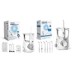 Waterpik WF-05EU Idropulsore Sbiancante Irrigatore Orale Dentale & Idropulsore Dentale Professional con 7 Testine e Sistema Avanzato di Controllo della Pressione con 10 Impostazioni