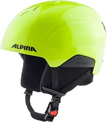 ALPINA PIZI, Casco da Sci Unisex Bambino, Neon-Yellow Matt, 46-51 cm
