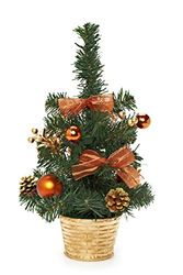 HEITMANN DECO Artificial Christmas Tree, Gold, 23 x 23 x 33 cm