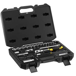 Stanley STMT82829-1 Steeksleutelset 3/8 inch + ratel 72 tanden + bits 1/4 inch – compacte en duurzame set met 45 delen