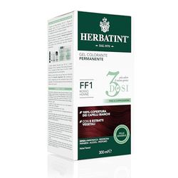 Herbatint Gel Colorante Permanente 3Dosi, 300ml - FF1 Rosso Henné, Senza Ammoniaca, per Pelli Sensibili, 100% Copertura Capelli Bianchi, con 8 Estratti Naturali Bio