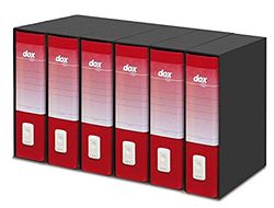 Esselte Dox 1 A4 Lever Arch File, Red, Pack of 6