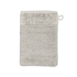 Möve Bamboo Luxe wash glove 15 x 20 cm made of 60% cotton / 40% viscose from bamboo cellulose, silver grey