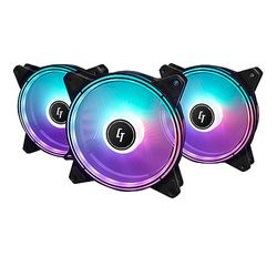 CHIEFTEC NF-3012-RGB 3-delige RGB-ventilatorset (Nova), behuizingsventilator, 3-pack incl.