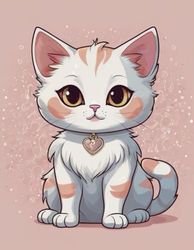 Kawaii Cat Cartoon Sketch Book