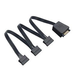 SilverStone CP06-L, Conector de Corriente SATA súper-Flexible uno-a-Tres, Dos condensadores de 2200μF, SST-CP06-L