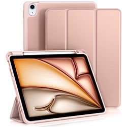 Vobafe Hoes Compatibel met iPad Air 4e Generatie 2020 case 10.9 Inch, Stand Beschermhoes met Pencil Houder - Ondersteuning 2e Generatie Pencil Charging, Automatische Slaap/Waak, Rose Goud