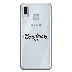 ZOKKO Samsung A40 Bouldering obudowa - Miękka przezroczysta czarny atrament