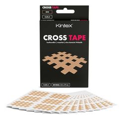 Kintex Cross Tape - Self-Adhesive, Skin-Friendly, Waterproof Kinesiology Tape - Grid Tape for Pain and Trigger Dots - Pack of 60 - Beige - 36 x 29 mm