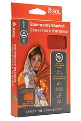 Sol Emergency Blanket Couverture Secours Mixte Adulte, Orange, Taille unique