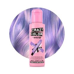 Crazy Color Pastel Lavender Semi-Permanent Hair Dye. Highly Pigmented Pastel Purple Conditioning & Oil Nourishing Vegan Formula | No Bleach or Ammonia | 100ml