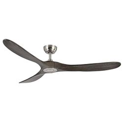 Eden pulse Ventilator van nikkel, 3 vleugels, eiken, 6 snelheden, afstandsbediening, 3 temperaturen, 26,5/39 x 152 x 152 cm
