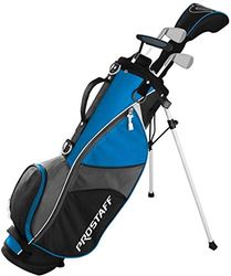 Wilson Golf Pro Staff JGI SM Juego de Palos Junior para Niños de entre 5 y 8 Años, Altura: 102 - 127 cm, Mano Dominante Derecha, Grafito, Incl. Bolsa de Transporte, Azul, WGGC91820