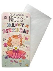 "Express Yourself" Money Wallet Gift Card - Happy Birthday for a Special Niece - Includes an Envelope - Blank Inside for 'from' and 'to' Information