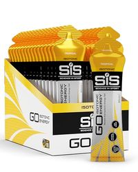 Science in Sport GO Isotonic Gel Énergétique 30 x 60ml Vegan Fruits Tropicaux - Formulation Isotonique avec 22g de Glucides, Alternative optimale aux boissons isotoniques