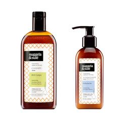 Nuggela & Sulé Confezione Shampoo Capelli Anti forfora + Balsamo Formato Viaggio: Per capelli sani e radianti