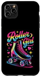 Roller Girl Patineuse vintage années 90 80 pour femme Coque pour iPhone 11 Pro Max