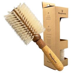 Regincós - Spazzola rotonda - Legno Sughero Eco - E.Cork Blonde 870 Natural - Professionale - Fatto a Mano - Xlarge