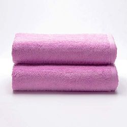 Sancarlos - Lot de 2 Serviettes de Bain Ocean de Couleur Rose Chicle, 100% Coton, 550 g/m²