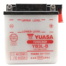 YUASA BATERIA YB3L-B abierto - sin ácido