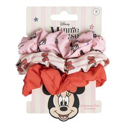Disney Minnie Mouse Hair Scrunchies – 3-Pieces hair elastic tie for Kids, Girls & Women | No Breakage, Frizz Prevention & Cozy Hold for Ponytail | Perfect Hair Accessories for All Hair