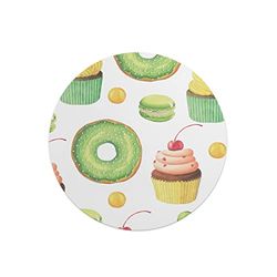 Questo Casa, Ronde digitaal bedrukte muismat, antislip onderkant, voor kantoor en thuis, diameter: 22 cm