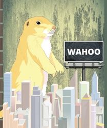 Prairie Dog WAHOO Takes On An Urban City Mini Journal Notebook - 5 x 6 Inches - 75 Pages