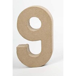 Create Crafts Creativ 26637 papiermaché nummer 9, 20 cm, beige
