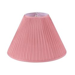 Aspen Creative 33027, paralume con ragno di transizione con copertina rigida, tessuto di seta sintetica rosa pieghettato, 17,8 cm superiore x 45,7 cm inferiore x 33 cm altezza inclinata