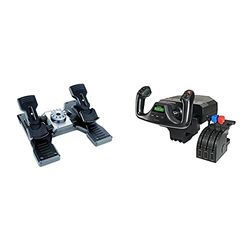 Logitech G Saitek Pro Flight Rudder Pedals and Yoke System