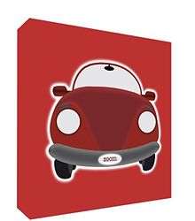 Feel Good Art Toile sur Cadre Art Mural de Style Moderne/Illustratif Voiture de Sport d'Époque Rouge 38 x 38 x 4 cm Moyen