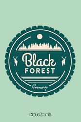 Black Forest Germany Vintage Forest Deer Notebook: 6x9 120 Pages Ruled Notebook, Journal, Daily Diary, Organizer, Planner