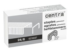 Centra 24/6 mm Galvanised Staples - Box of 1000