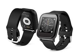 Technaxx Smartwatch met temperatuurmeting TX-SW6HR – temperatuur, hartslag, stappen, afgelegde afstanden, calorieverbruik, slaapduur, tijd, datum, 1,4 inch kleurenbeeldscherm, sms enz.